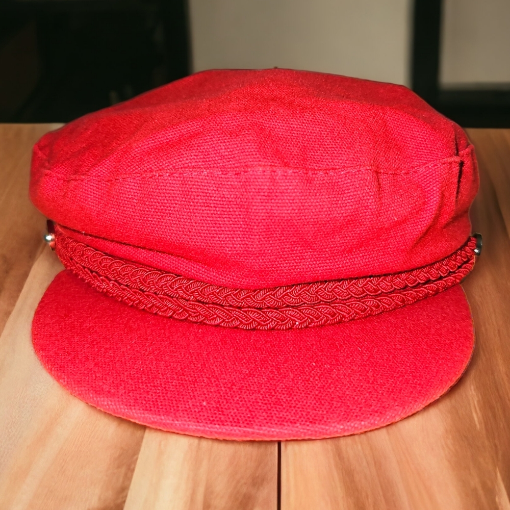 Zara 56cm red sports cap canvas / denim bought but never worn - Picture 5 of 11